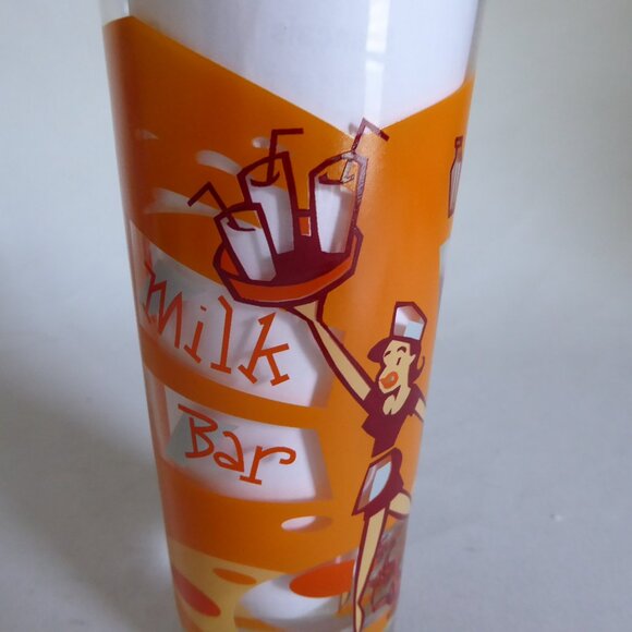 2002 RITZENHOFF M. BENDER MILK BAR DESIGNER GLASS RETRO DINER GRAPHICS (NEW) - Picture 9 of 16